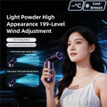 TINSOL 2026 New Lipstick Mini Handheld Fan, Portable Foldable Neck-Hanging Fan with Digital Display and Lighting Function