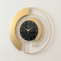 Gold Wall Clock, Decorative Art for Living Room & Entrance, Metal Frame Silent Non-Ticking Home Decor Clock, Timeless Design