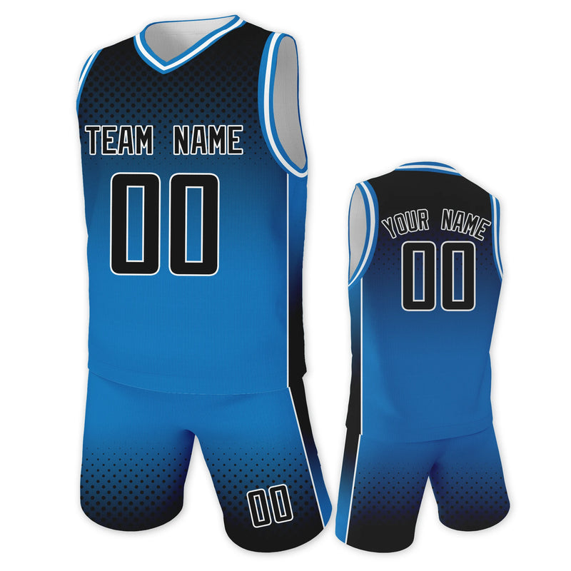 Custom Red Black Sports Basketball Training Uniforms Kids Boys Girls Basketball Jersey and Shorts Kit Printed Team Name Number