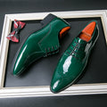 New Arrivals Green Oxfords for Men Pu  Round Toe Lace-up Solid Party  Mens Dress Shoes for Men with  Size 38-48