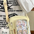Y2K Mini Women's Korean Style Casual Crossbody Bag with Transparent Pocket, Small Shoulder Bag, Wallet and Phone DIY Bag
