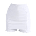 Women's Summer Ice Silk High Waist Shorts Safety Pants Double Layer Seamless Skirt Shorts Underwear Boxer Underpants