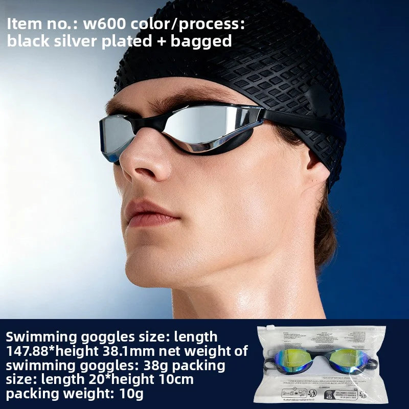 Mirrored Anti Fog Racing Swim Goggles UV Protection | SAMAG