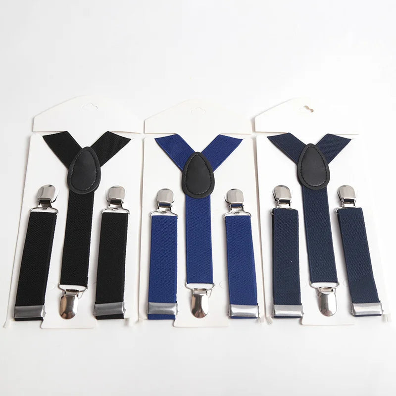 6 Colors Children Belt Baby Boys Girls Tuxedo Suit Jeans Suspenders Clip-on Y-Back Braces Belt Elastic Kids Adjustable