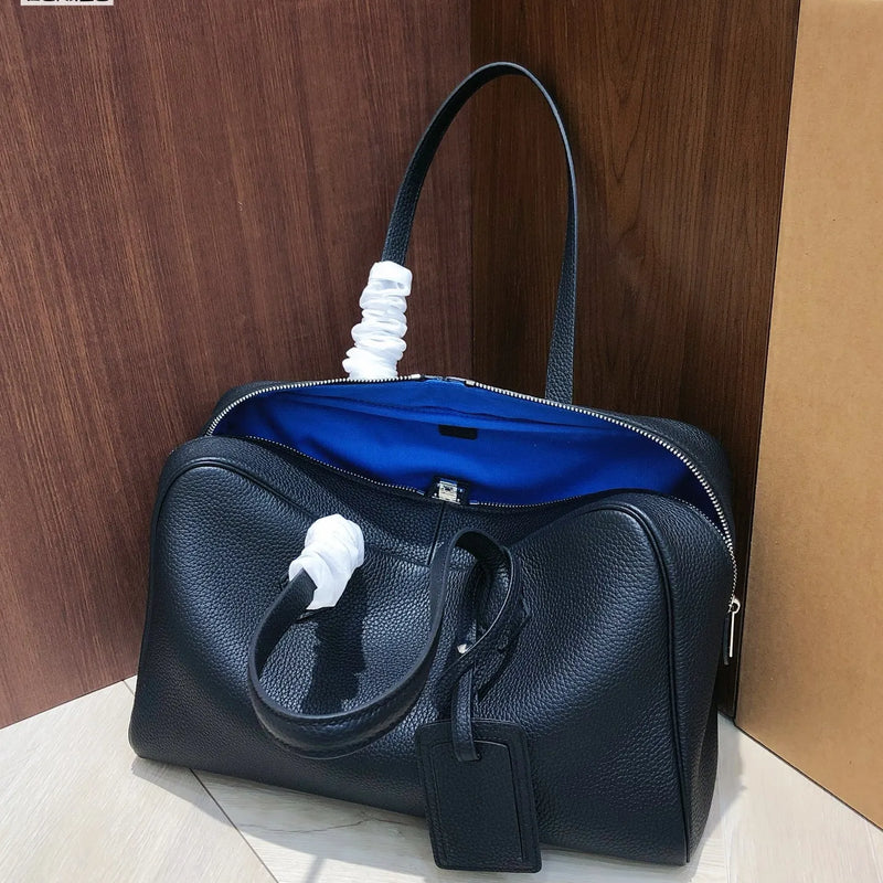 Handbag Large Capacity Leather Women's Bag Boston Shoulder Exquisite Unique Versatile Fashion Hand Carry Classic Elegant High