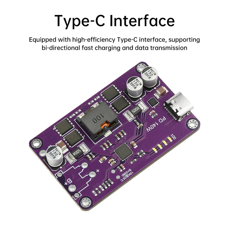 PD3.1 140W High Power Fast Charger Module 3S 4S 5S 6S Type C Interface Li-ion Battery Charger/Discharger Module