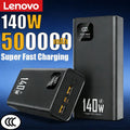Lenovo 140W PowerBank 500000mAh High Capacity Super Fast Charging Portable Battery CCC Charger for iPhone 12-17 Samsung  2026