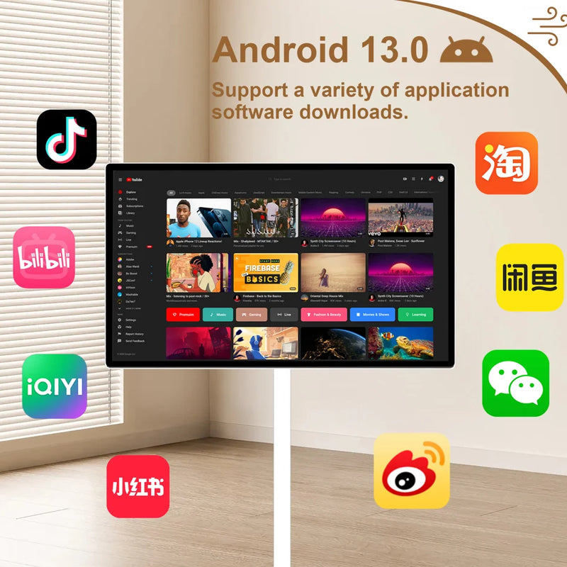 Portable WiFi Touch Screen Android TV for Multi-Scenario Use