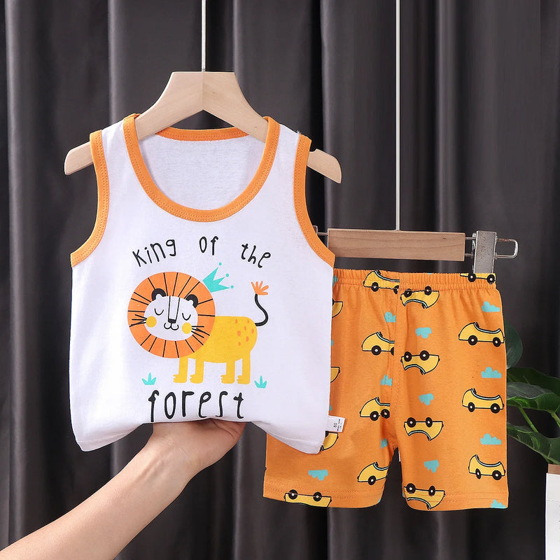 Children Sets Kids Clothes Vest Suit Summer Clothing baby - View 6 | SAMAG