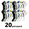 5/10/20/30pairs Simple Stripe Pattern Liner Anklets Socks | SAMAG