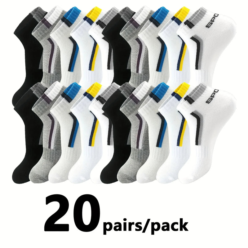 5/10/20/30pairs Simple Stripe Pattern Liner Anklets Socks | SAMAG