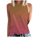 New Gradient Color 3D Print Tank Tops Women O-Neck Casual Vest Off Shoulder Y2k Sleeveless Top Harajuku Camisole Woman Clothing