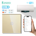 BSEED 40A Smart Wifi Water Heater Boiler Wall Touch Switch Air Conditioner Timing Function Tuya Alexa Google Home Voice Control