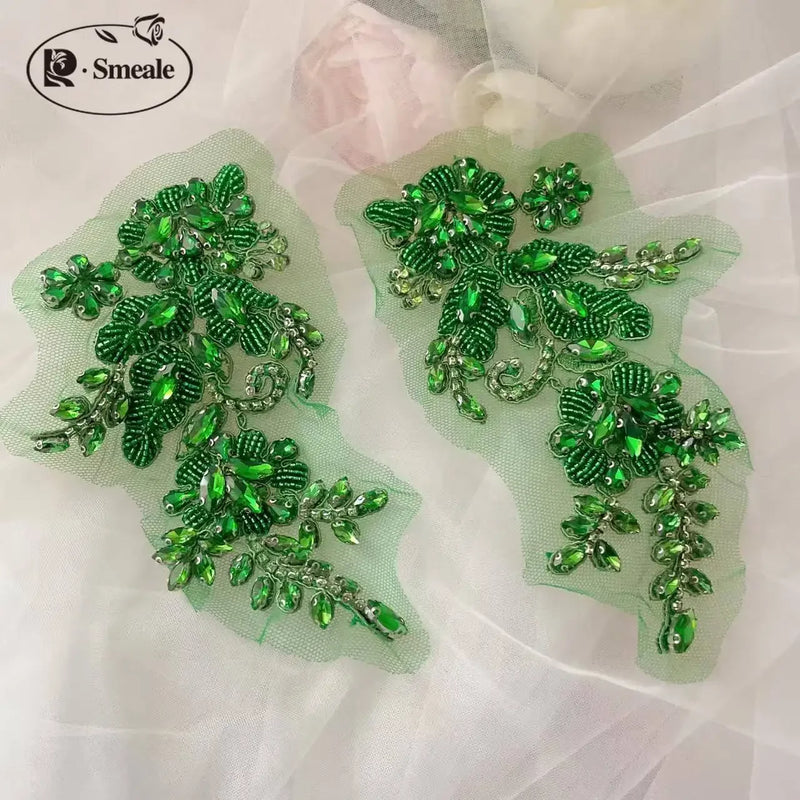 Handsewn Rhinestone Flower for Wedding Dress, Coats - View 30 | SAMAG