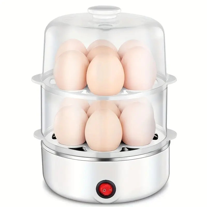 Dual-Layer Microwave Egg Cooker, BPA-Free Rapid Egg Boiler with Anti-Splatter Lid, Versatile Poacher for Fast & Healthy Eggs