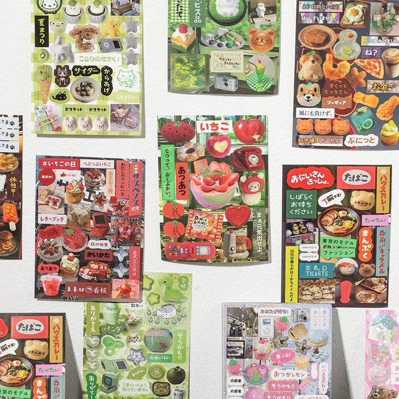 Mr. Paper 45 Sheets/book Creative Sticker Book Used of DIY Phone Case Photo Frame Album Scrapbook Retro Decoration Art Stickers