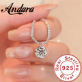 Andara Luxury 925 Sterling Silver AAAAA Zircon Pendant Necklace Fashion Italian Women Jewelry - Visuel 7 | SAMAG