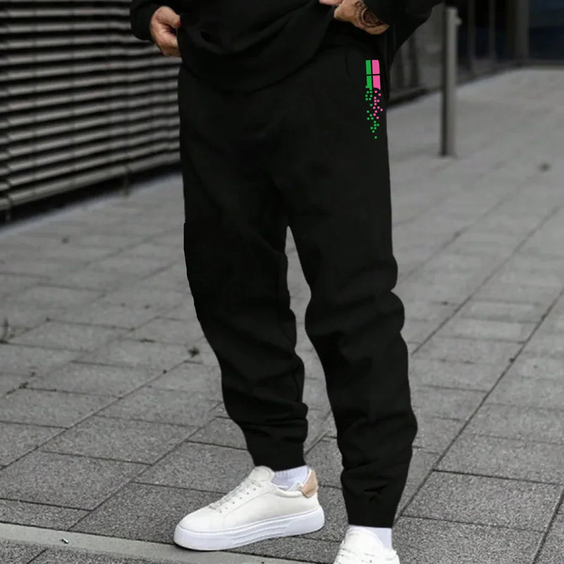 2026Design New Printed Sweatshirt Men Two Pieces Long Pants Set Spring and Autumn Winter Warm Suit Jogger - View 2 | SAMAG