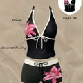 Women Bikinis Set Vintage Striped Floral Tankini Swimsuit | SAMAG