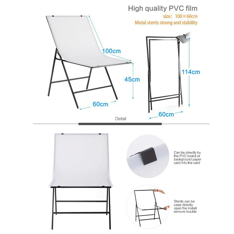 Selens 60*100cm Folding Portable Specialty Photography Photo Studio Kits Shooting Table Photo For Still Life Product Shooting