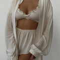 Marthaqiqi Casual Women Nightgowns Set V-Neck Sleepwear | SAMAG