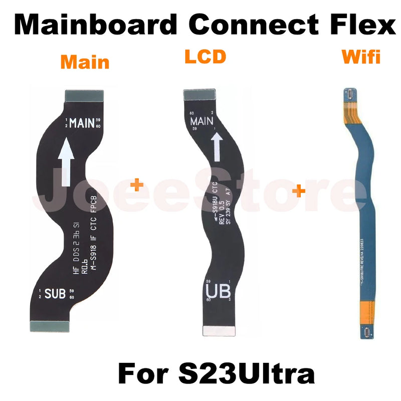 Motherboard Connect Flex For Samsung Galaxy S20 S21 S22 S23 S24 Plus Ultra LCD Display Wifi Signal Connect Mainboard Flex Cable