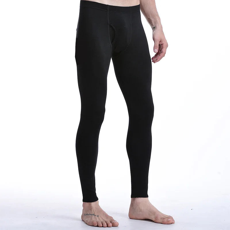 Brand Men Long Johns Tight Underwear Men Sexy U Convex Penis Pouch Leggings Gay Comfort Homewear Lounge Pants Thermal Underpants