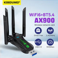 900Mbps Network Card WIFI6 AX900 USB Bluetooth 5.4 Wireless Adapter Dual Band 2.4G&5GHz Dongle Driver - free Receiver | SAMAG