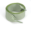 1 Pair Flat Shoelaces Replacement Decorative Check Gingham Shoe Laces for Sneakers Skate Shoe Width 2.5CM Women Men