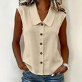 Women's Solid Color Sleeveless Shirts Summer Breathe - View 8 | SAMAG