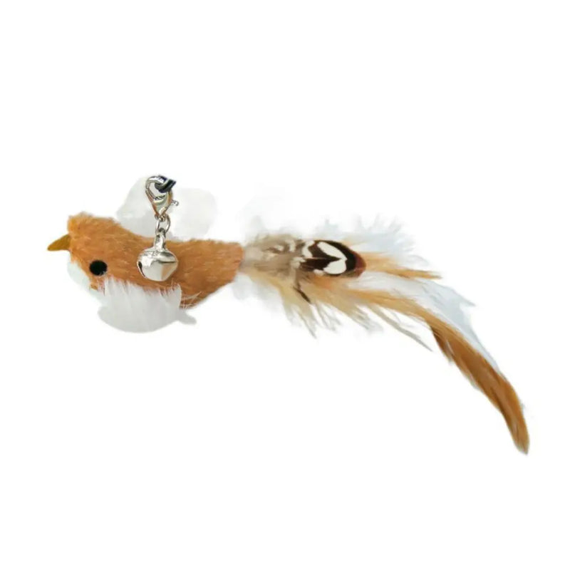 Plush Simulated Bird Cat Stick Head Cat Teaser Stick Colorful Cat Playing Teaser Wand Suction Cup Teaser Toy Interactive Cat Toy