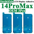 VerdeVida 3pcs OEM Screen Display Adhesive for iPhone 13 Pro Max 11 12 13 14 15 Plus XS X LCD Waterproof Glue Sticker Frame Seal