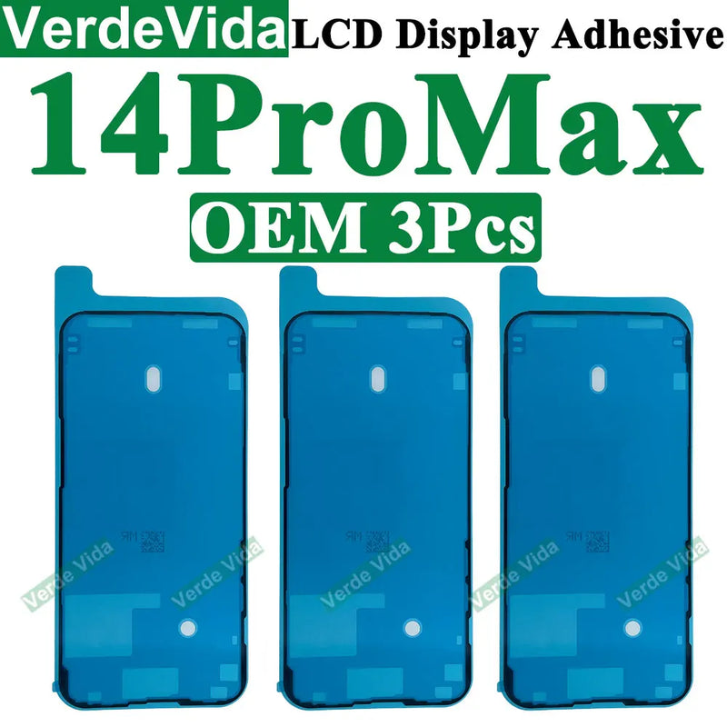 VerdeVida 3pcs OEM Screen Display Adhesive for iPhone 13 Pro Max 11 12 13 14 15 Plus XS X LCD Waterproof Glue Sticker Frame Seal