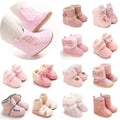 PINK Super Cute Winter Snow Baby Boots Cute Bear Warm Booties For Kids Soft Sole Infant Newborn Toddler Baby Girl Shoes