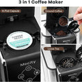 3-in-1 Single Serve Coffee Machine with 6, 8, 10 Oz Cup Options, Compatible with K-Cup Pods, Instant Coffee Brewer and Tea Maker