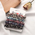 5/6pcs Soft Satin Elastic Scrunchies Set Women Girls Simple Ponytail Holders Imitation Silk Hair Ties Ropes
