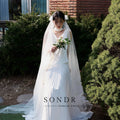 Sondr Elegant Cowl Neck Korean Wedding Dresses Sleeveless - View 4 | SAMAG