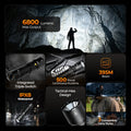 SOFIRN SK31 6500LM Powerful Tactical Flashlight IPX8 Waterproof Type-C 21700 Rechargeable Hand Torch Outdoor Hunting Light