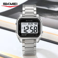 SKMEI 2478 Luxury Business Men's Digital Watch Waterproof Countdown Alarm Clock Stainless Steel Fashion Electronic Clock Reloj