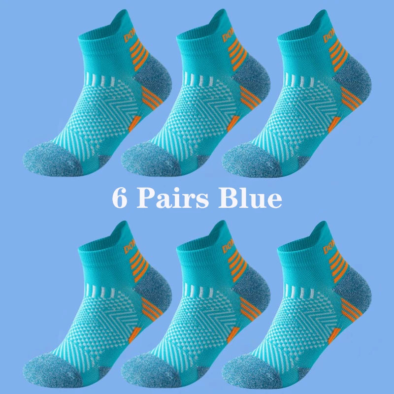 6 Pairs Marathon Running Socks Men Professional Sport | SAMAG