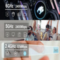 Teldaykemei WiFi 6E AX5400 BT5.3 Tri Band 2.4G/5G/6Ghz Wireless PCIE Adapter RTL8852CE 802.11AX Network - Visuel 3 | SAMAG