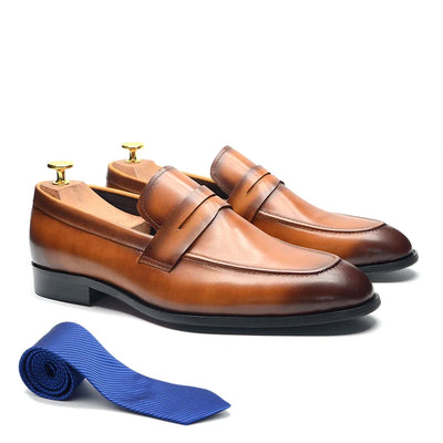 Luxury Brand Slip-On Men's Dress Shoes Genuine Leather | SAMAG