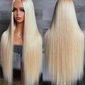 38 40 Inches 360 Lace Frontal Wigs Bone Straight Pre Plucked Transparent Lace Frontal Wig 13x4 13x6 Honey Blonde 613 Lace Front Human Hair Wigs For Women 220 250 Density Free Shipping