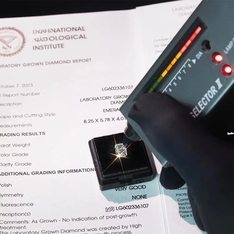 Emerald Shape Lab Grown Diamonds With IGI Certificates 1ct 1.5ct 2ct 2.5ct 3ct 5ct CVD HPHT Lab Created Diamond Wholesales