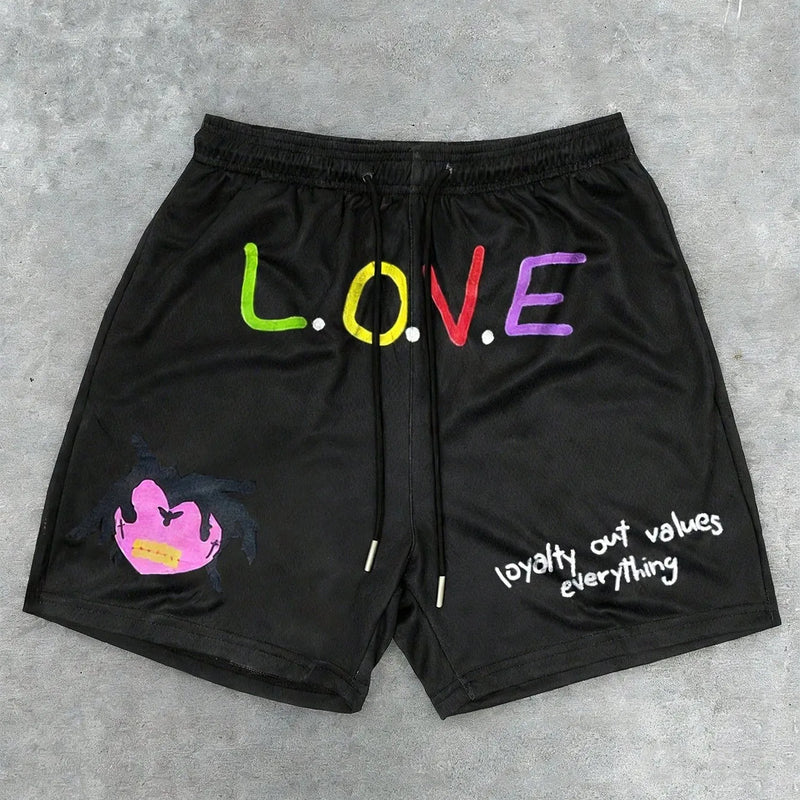Summer New Style Men's Shorts with 3D Letter Pattern | SAMAG