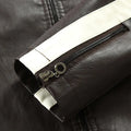 Men Slim Motorcycle Leather Jackets Casual PU Leather Coats HIgh Quality Male Stand Collar Leather Jaquetas Jackets And Coats 5X