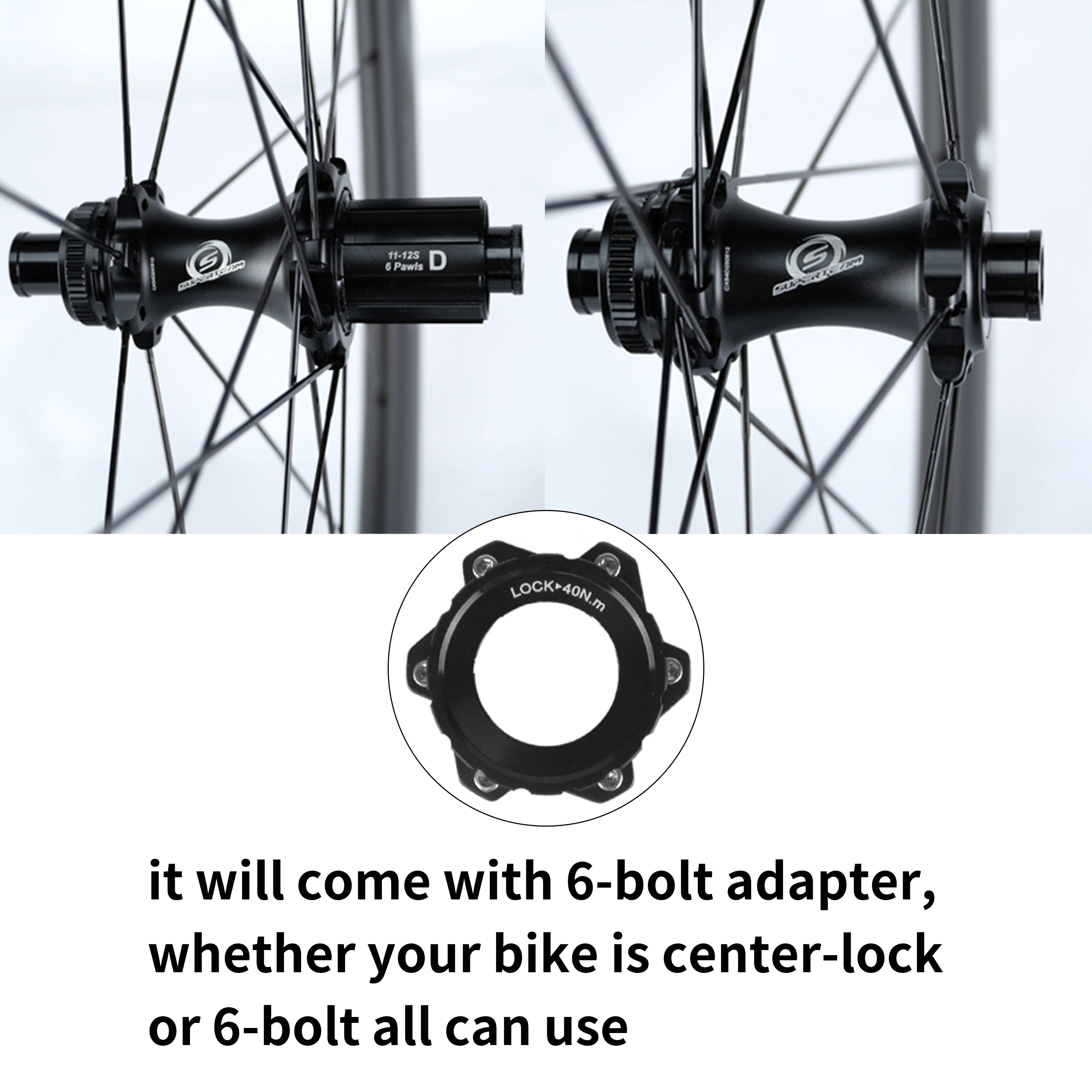 SUPERTEAM 700C Disc Brake Carbon Wheels UCI Quality Carbon Rim Tubeless Clincher Road Bike Wheels HG/XDR