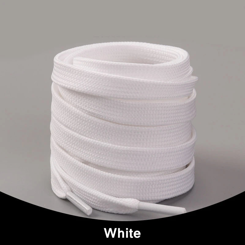 Classic Solid Color Laces 0.8cm Wide Flat Shoes Sneakers shoelaces Shoe Accessories 100/120/140cm shoelace 1Pair