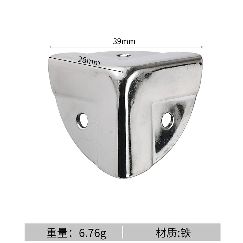 12pcs Round corner triple cornered metal corner protection edge hardware wooden box right-angle corner protection edge