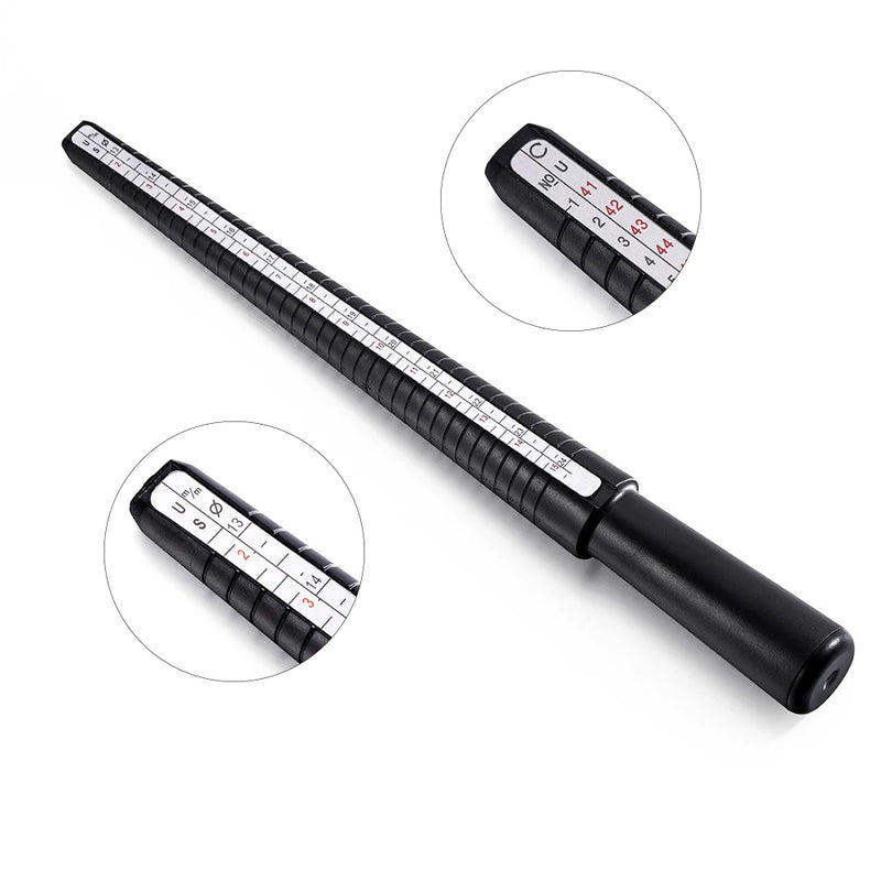 Professional Measuring Gauge Finger Ring Stick Sizer UK/US Official British/American For DIY Fashion Jewelry Measuring Tools Set